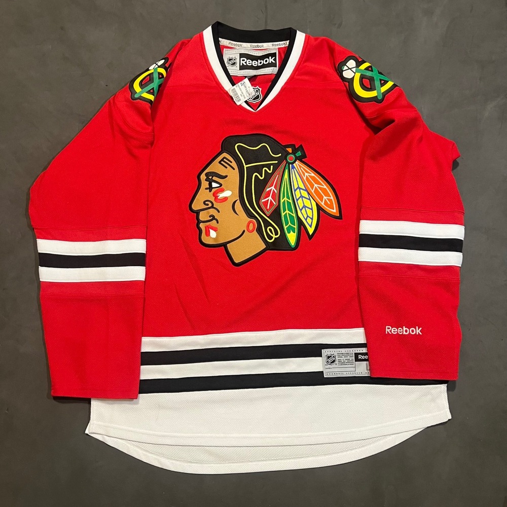 Reebok NHL Chicago Blackhawks Jersey Mens Large Red Hockey Premier 3301 NWT